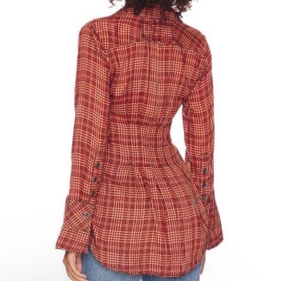 We The Free Catalina Remade Plaid Long Sleeve Top Size XS - Picture 4 of 15